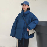 Winter Jacket Stand Collar Solid - DAWYNSALE