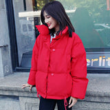 Winter Jacket Stand Collar Solid - DAWYNSALE