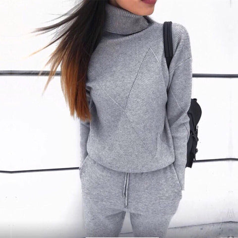 Autumn winter Knitted tracksuit - DAWYNSALE